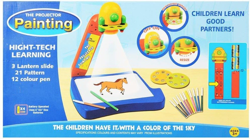 Trace and Draw Projector Toy,Art Projector, Painting Drawing Table Led  Projector Toddler Toy Educational Drawing Playset for Kids Boys Girls Age 3+