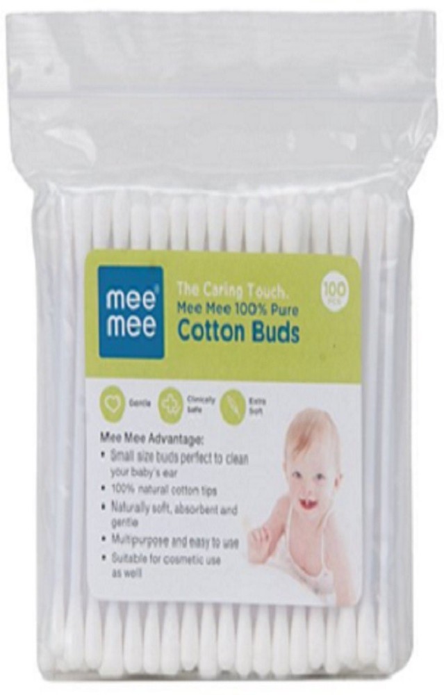 Mee Mee 100% Pure Cotton Baby Buds MM-3840 R PK-100 Pack Of 100