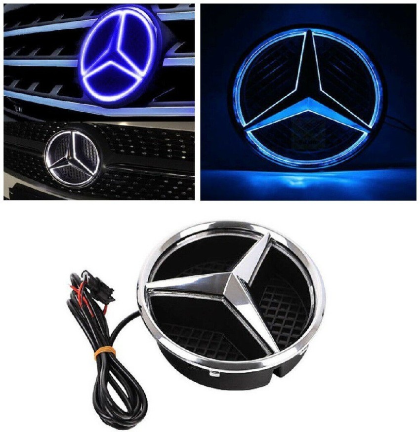 OnWheel Car LED Bonnet Front Radiator Racing Grilles Monogram with Mercedes- Benz Logo Light Accessories Car Fancy Lights Price in India - Buy OnWheel  Car LED Bonnet Front Radiator Racing Grilles Monogram with
