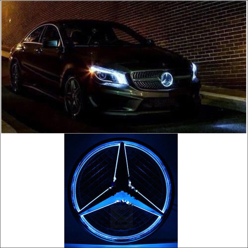 OnWheel Car LED Bonnet Front Radiator Racing Grilles Monogram with Mercedes-Benz  Logo Light Accessories Car Fancy Lights Price in India - Buy OnWheel Car  LED Bonnet Front Radiator Racing Grilles Monogram with