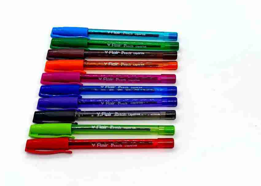 Buy Flair Peach Liquid Ink Ball Pen (10 Colours) online