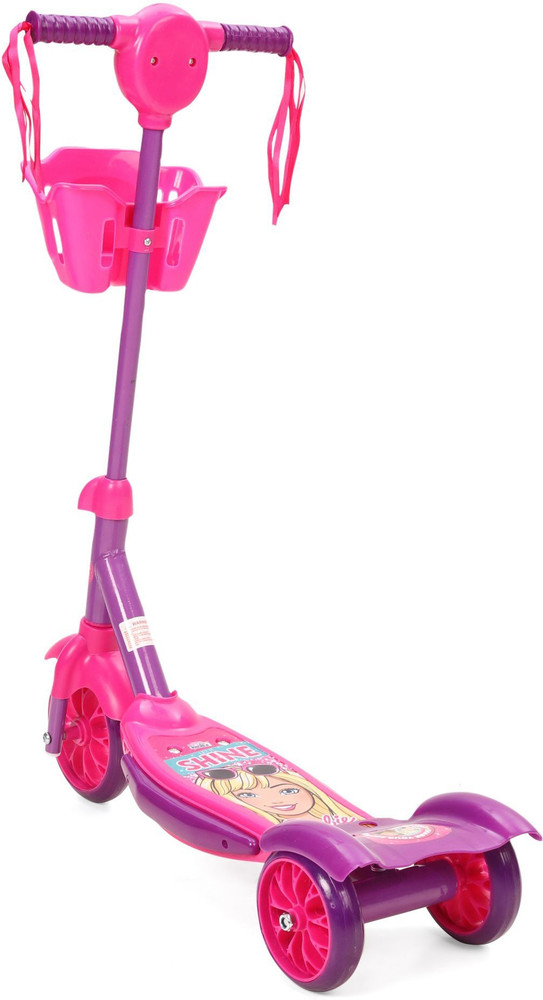 BARBIE 3 Wheel Scooter with Flashing Light Pink Purple 3 Wheel