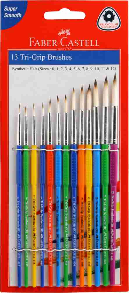 Faber-Castell Faber - Castell Synthetic Round Hair Paint Brush (Assorted  Set Of 7)