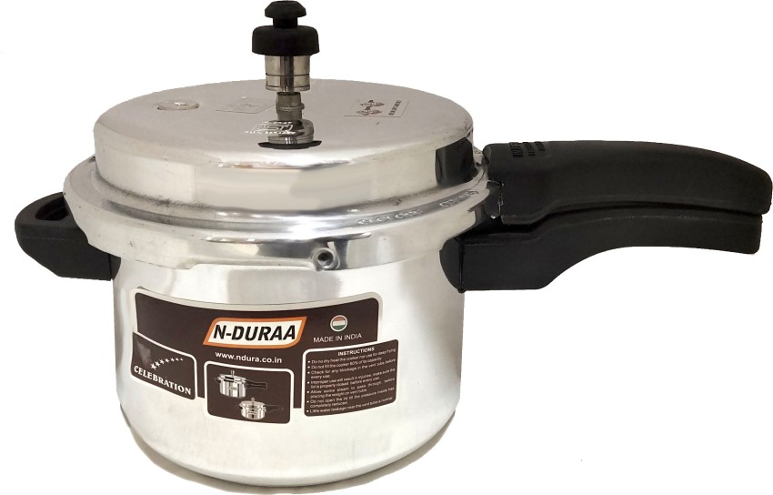 N DURAA Aluminium Pressure cooker 3 litres Heavy Guage Good