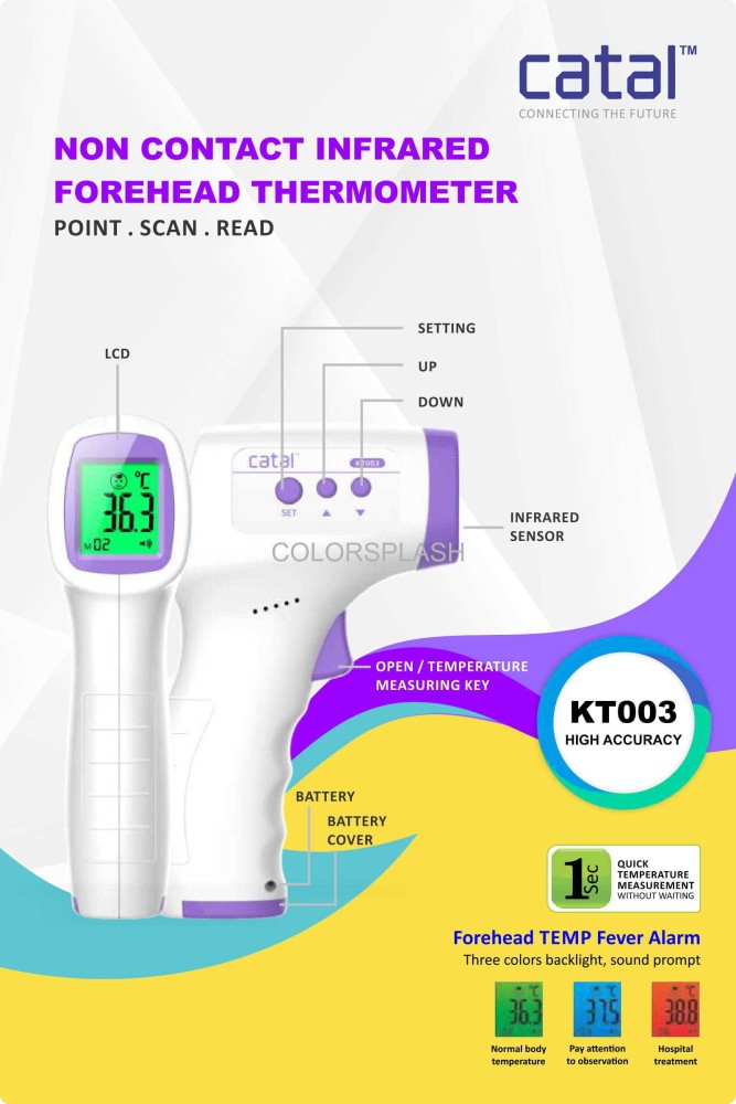 Catal Non-Contact Infrared Temp Gun Thermometer Heat Gun KT003 CE Approved