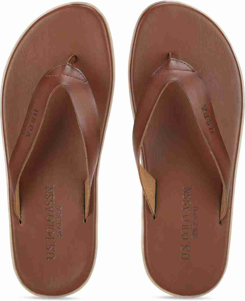 Us polo assn norwalk tan slippers outlet