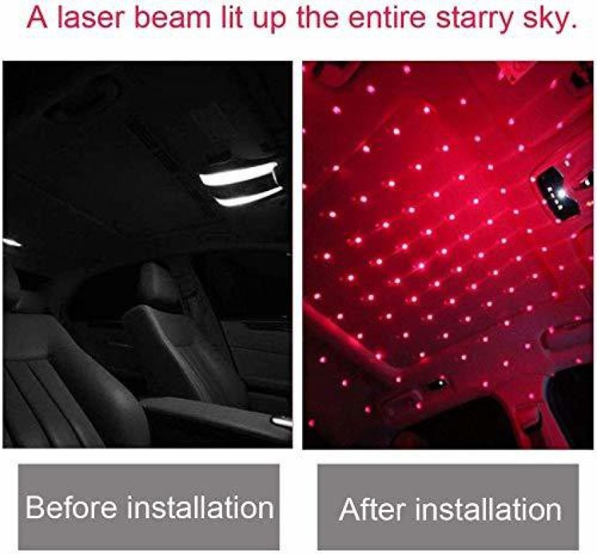 Techobucks Car USB Star Ceiling Laser Light Projection Romantic