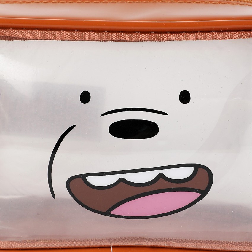 MINISO We Bare Bears-Optical Cosmetic Bag Portable Makeup Pouch for Womens  Multifunctional Travel Storage Toiletry Bag - Brown Cosmetic Bag Brown -  Price in India