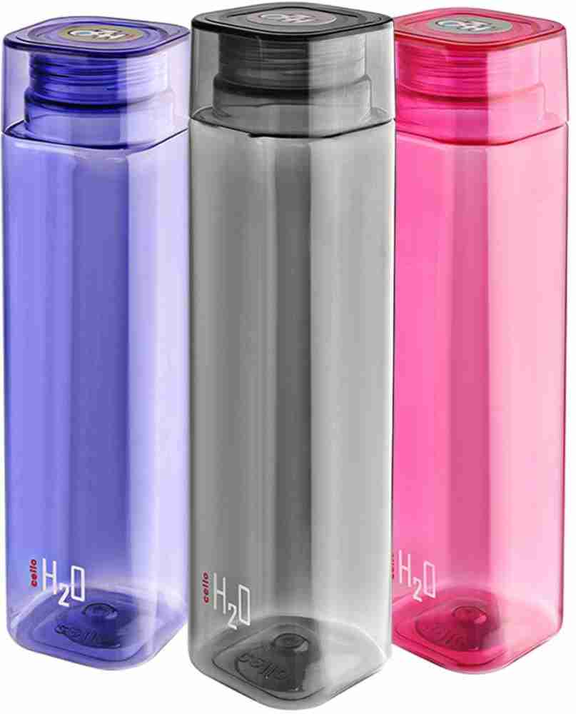 Cello H2O Unbreakable Bottle , 1 Litre, Set of 6,, Assorted