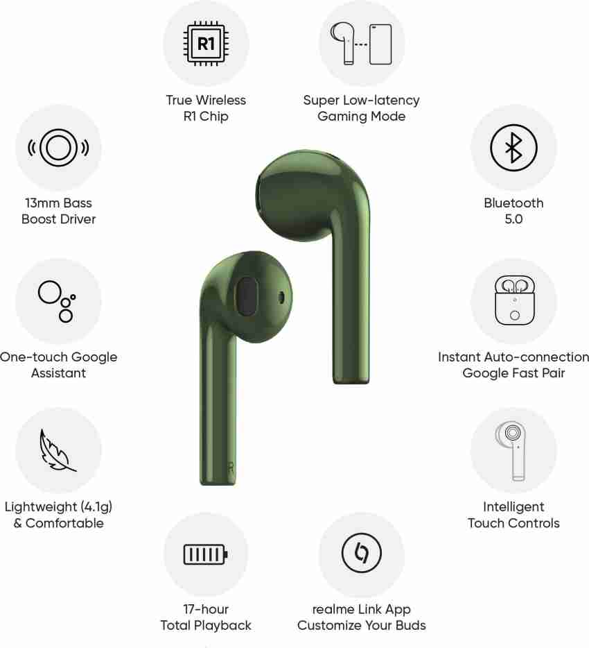 Realme discount earbuds green