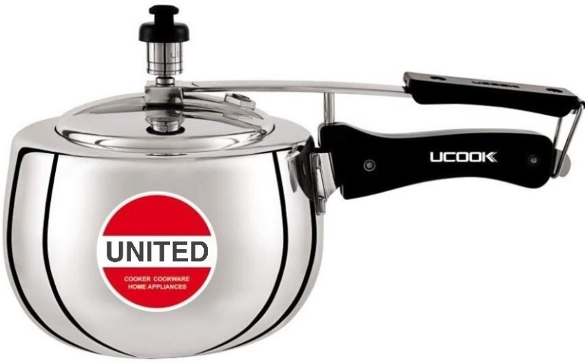 United Silvo Bulging Shape Aluminium Inner Lid Cooker Pressure