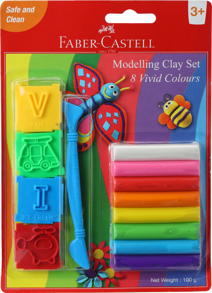 FABER CASTELL 8 Mod 100 G With Toys Blister Art Clay Price in