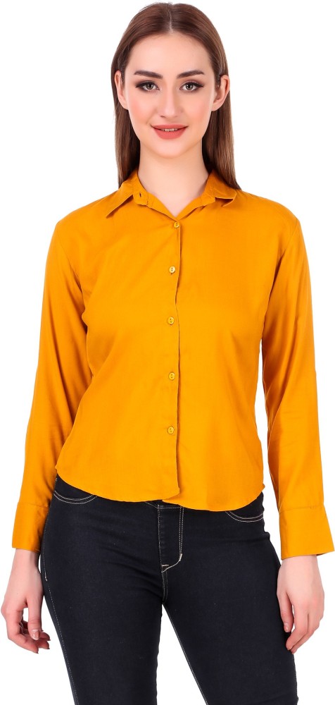 Girls mustard yellow shirt best sale