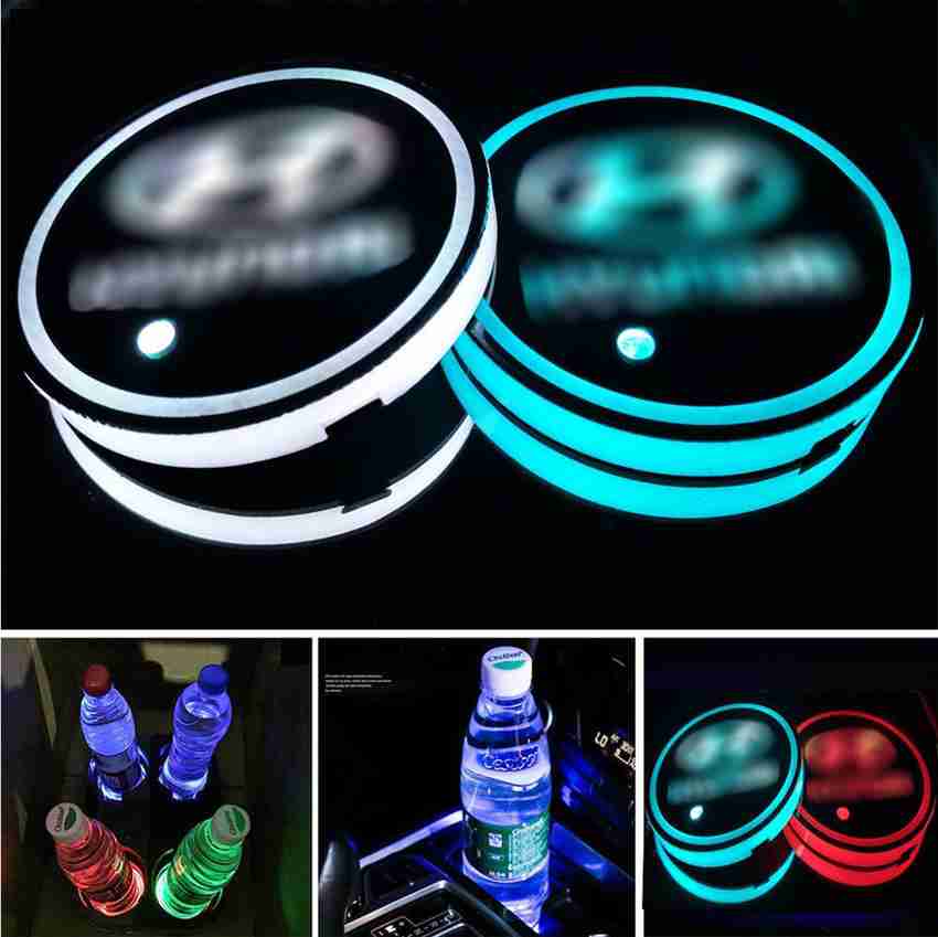 OnWheel LED Coaster Logo Cup Holder 7 Colors Changing