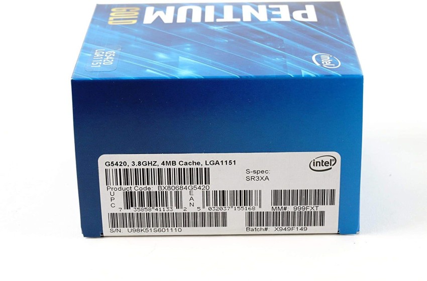 Intel Pentium Gold G5420 3.8 GHz LGA 1151 Socket 2 Cores 4 Threads