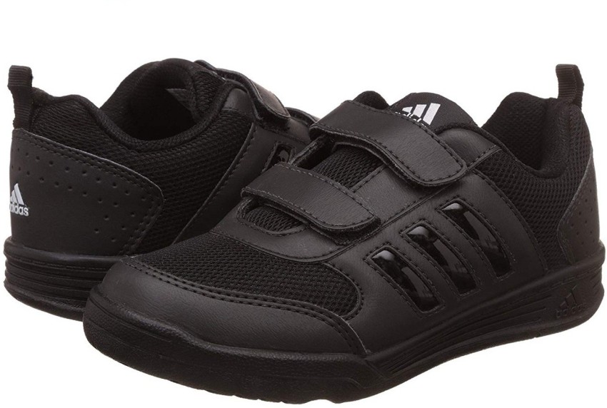 Adidas black store velcro school shoes