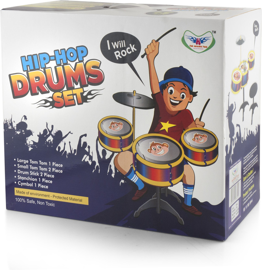 Hey! Play! 7-Piece Toy Drum Set