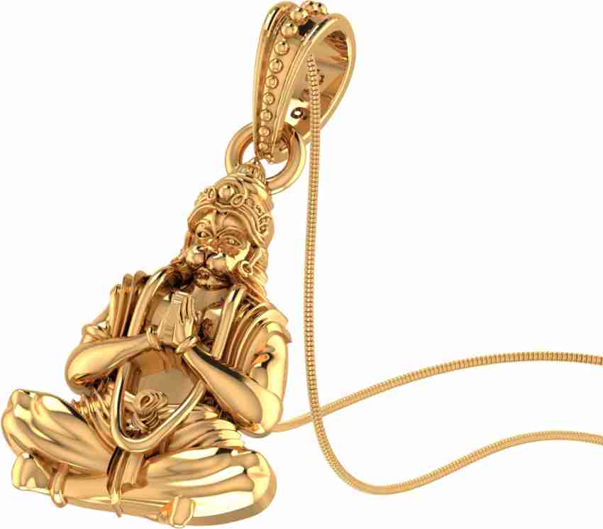 Hanuman locket in pure on sale gold