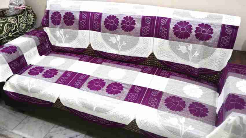 A.P HANDLOOM Polyester Floral Sofa Cover Price in India - Buy A.P HANDLOOM  Polyester Floral Sofa Cover online at