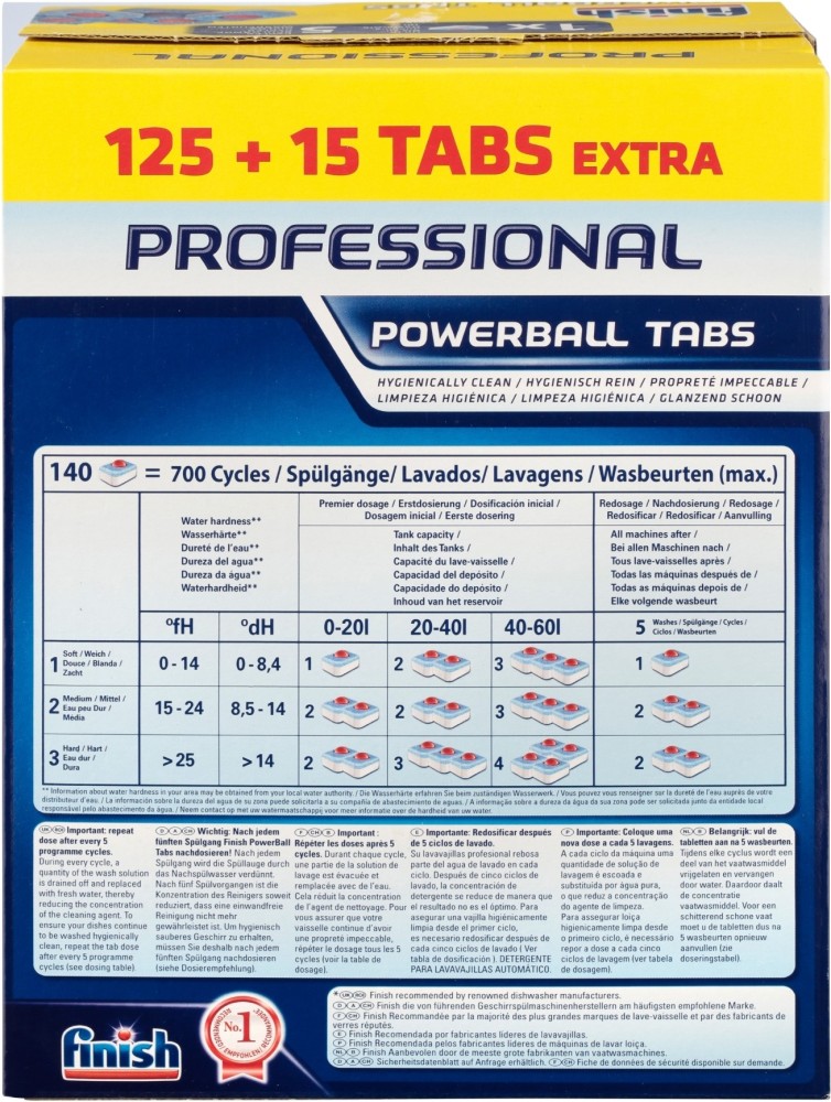 Finish Professional Powerball Dishwasher Tablets Pack of 125