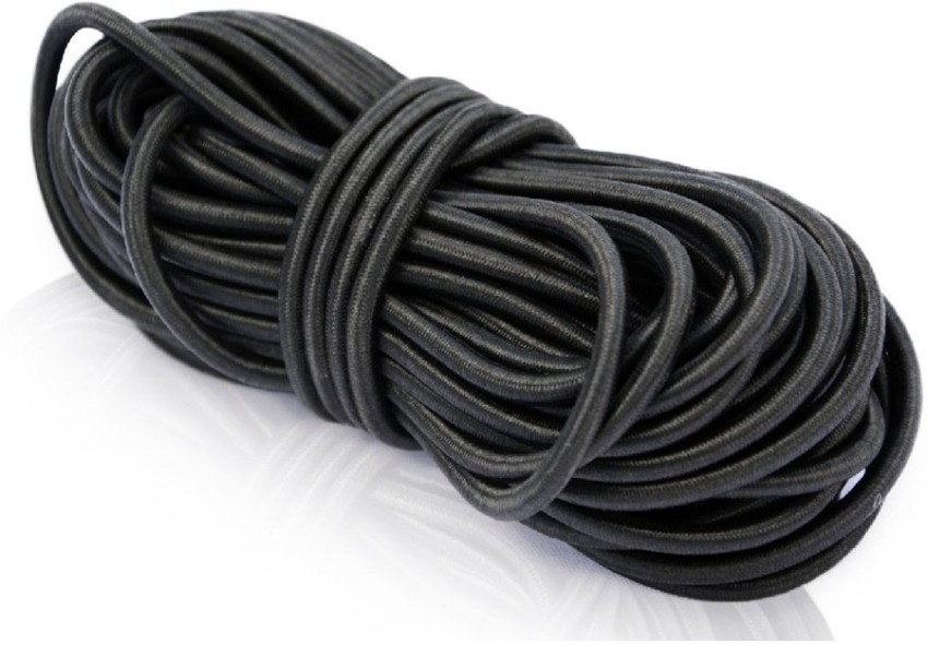 Woven Plain 4mm Black Round Elastic Cord, For Agriculture at Rs