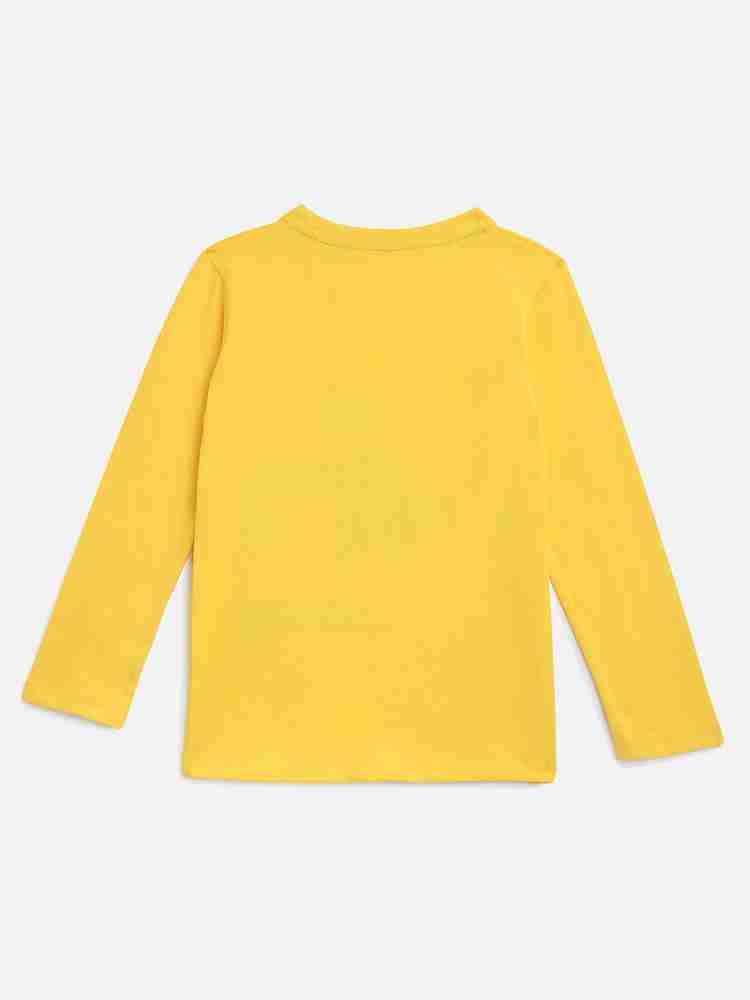 JDEFEG 14 Clothes Kids Girls Fashion Top Shirt Solid Color Button Casual  Tunic Tops Long Sleeve Loose Crewneck Blouse T-Shirts Tee Dressy Tops Girls  Cotton Blend Yellow L 