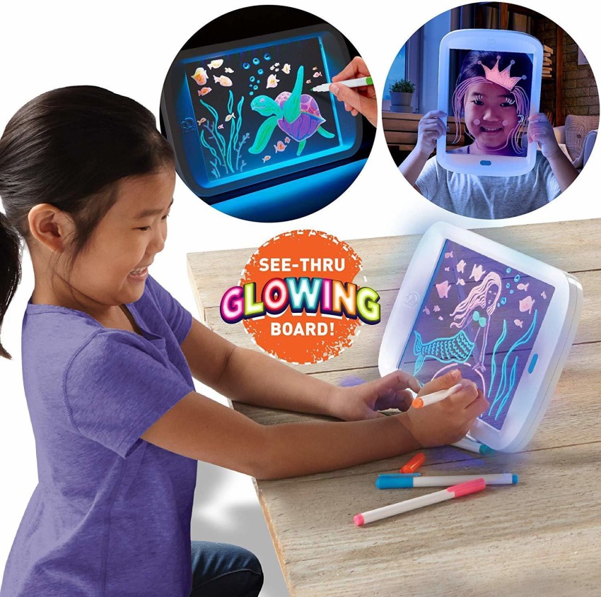 Discovery Kids Drawing Easel Toy with Markers ~ Neon Glow ~ Create Glowing  Art!