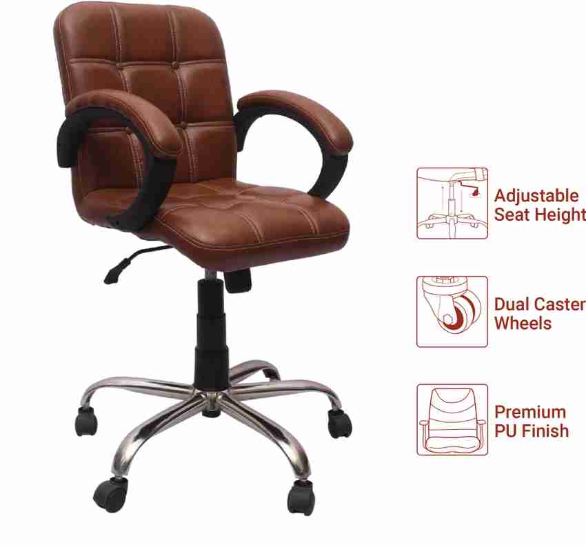 Flipkart Perfect Homes Leatherette Office Arm Chair Price in India