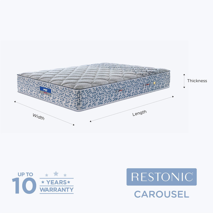PEPS Restonic Carousel Normal Top Light 6 inch Queen Pocket Spring