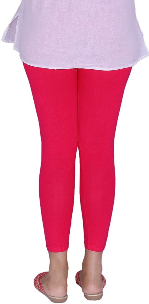Buy Semantic Leggings - Womens Legging in Rani Pink Color - Size Available  (Small, Medium, Large, Extra Large & Double XL) - Cotton Lycra Leggings  Online at Low Prices in India 