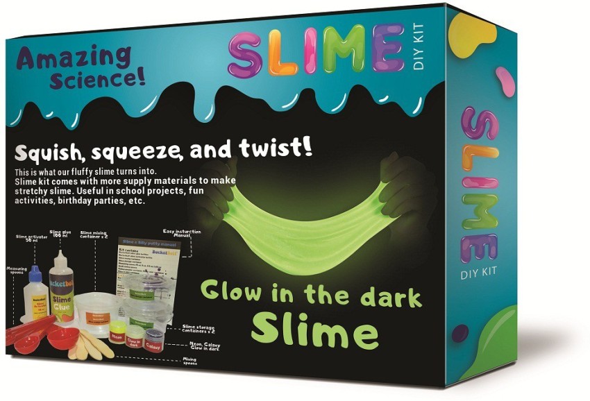 bucketBolt DIY 3 in 1 slime kit. Make neon, glow in dark and