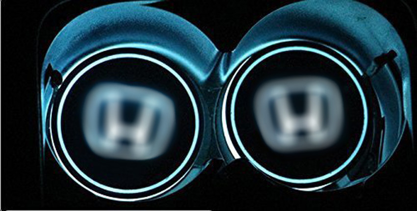 OnWheel LED Coaster Logo Cup Holder 7 Colors Changing Atmosphere
