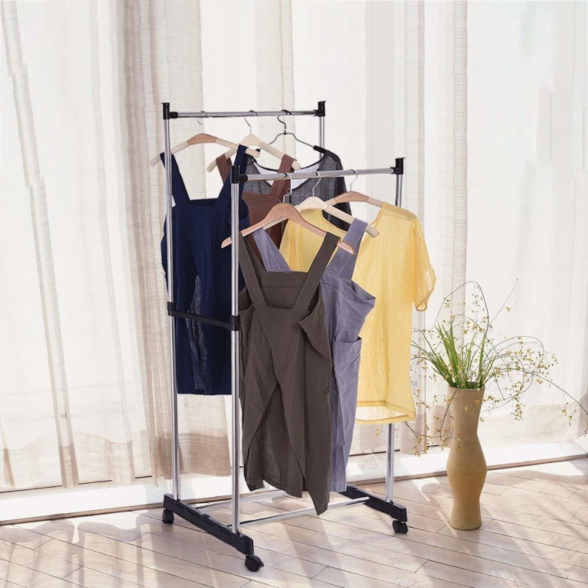 Neroxa Aluminium Floor Cloth Dryer Stand Double-Pole Clothes