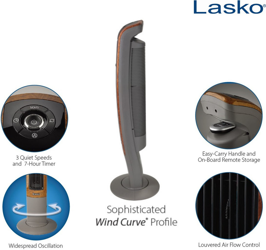 Lasko Wind Curve® Ionizer with Multi-Function Remote Control (2020 Model  with India Warranty) Remote Controlled Tower Fan Price in India - Buy Lasko Wind  Curve® Ionizer with Multi-Function Remote Control (2020 Model