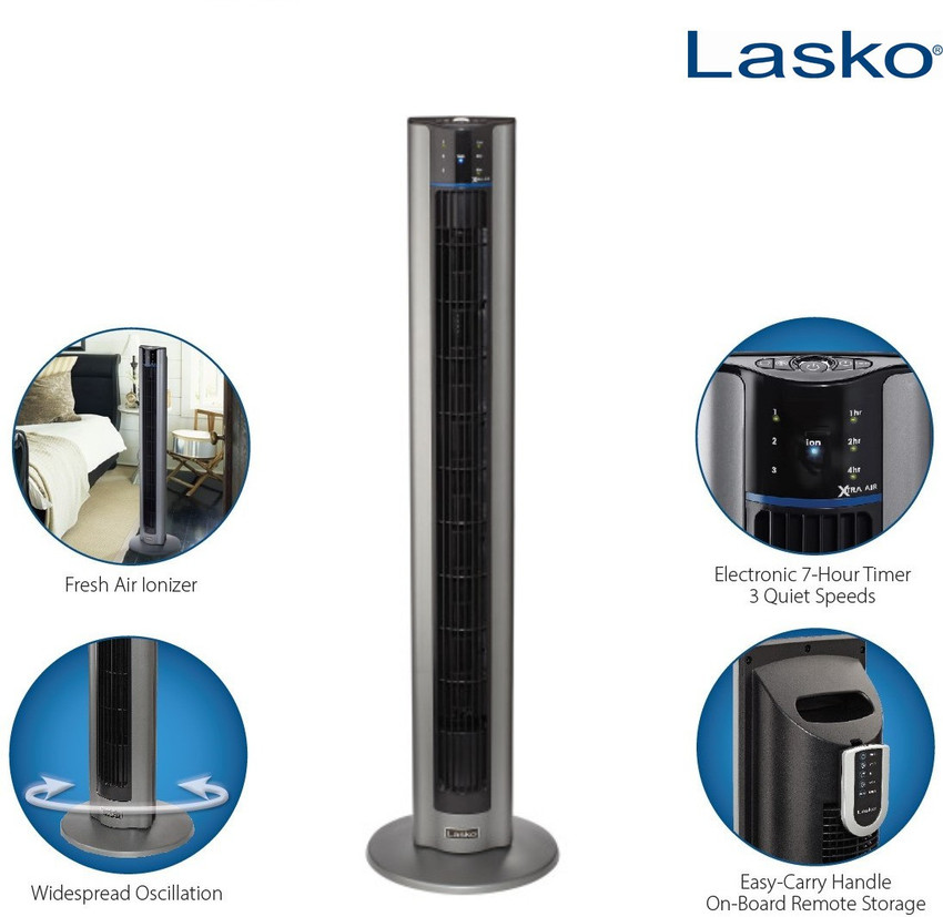 Lasko 48 Xtra Tall Ionizer with Multi-Function Remote Control ( with India  Warranty) Silent Operation Tower Fan Price in India - Buy Lasko 48 Xtra  Tall Ionizer with Multi-Function Remote Control (