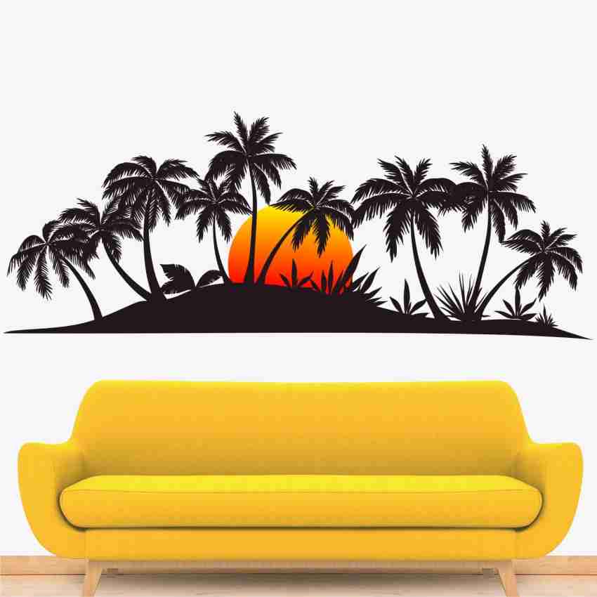 Palm Tree Sun Wall Sticker