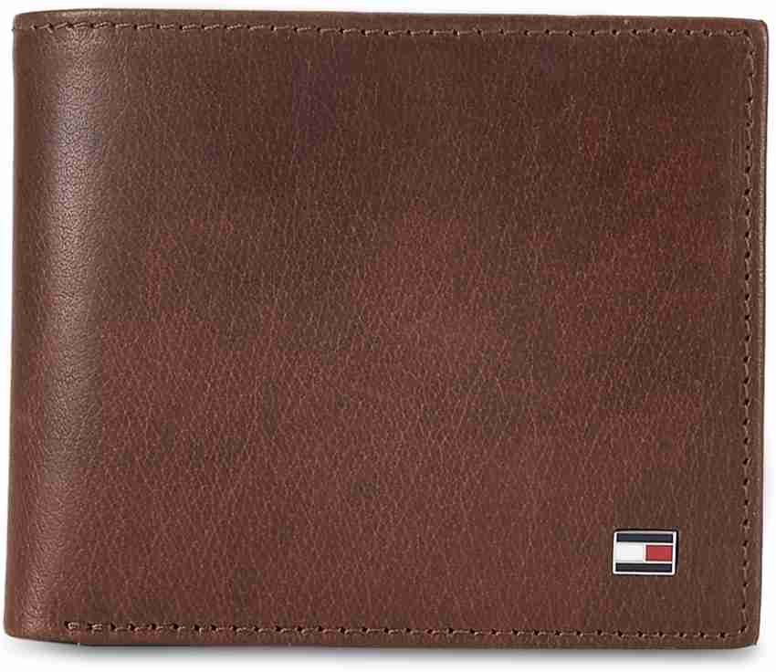 tommy hilfiger leather brown casual regular wallet