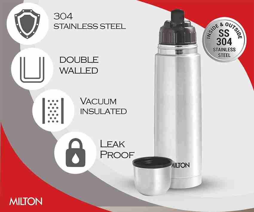 Milton Thermosteel Flip Lid Flask *** 24 Hour Cold & 24 Hour Hot