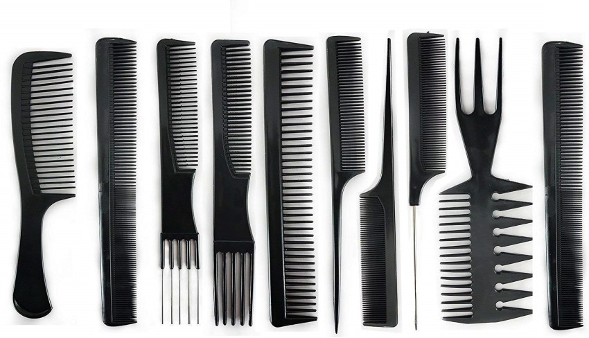 Black Plastic Comb Set For Professional