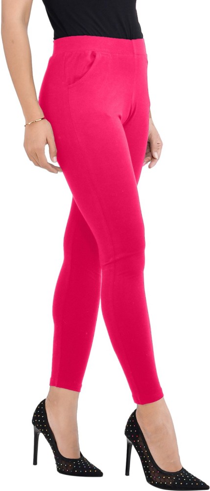 Lyra Dark Pink Churidar Cotton Leggings free Size for Woman – Stilento