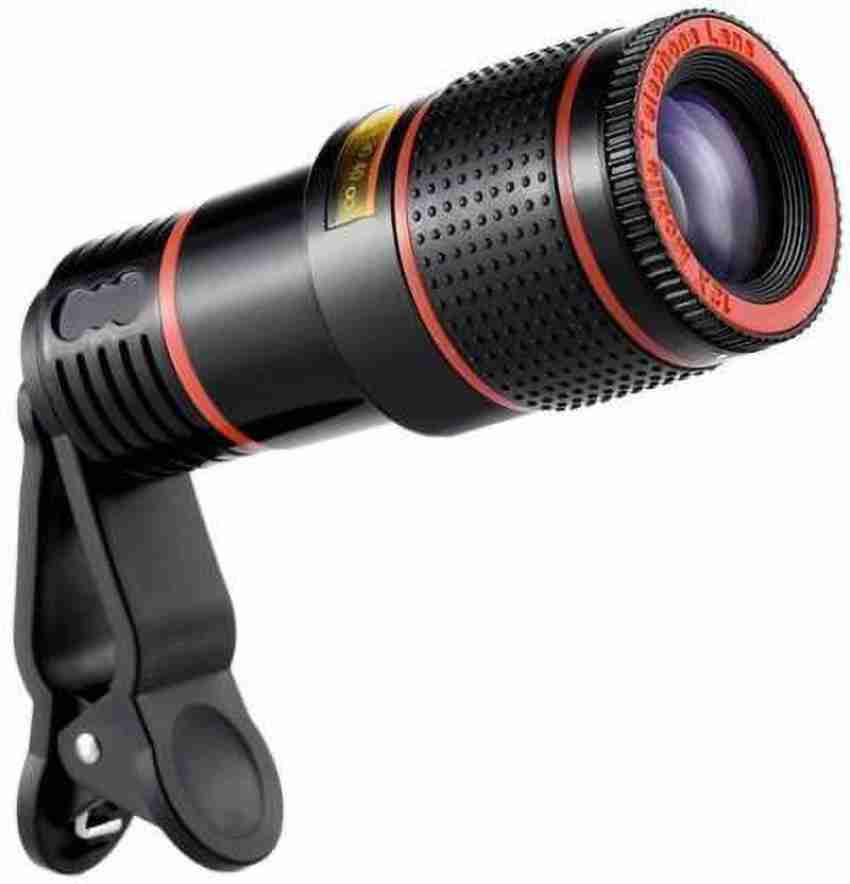 Meenasha 12x scope Compatible Lens in Black & Red Mobile Phone