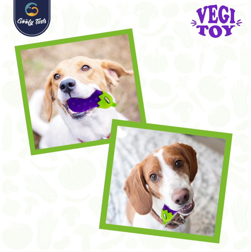 FOFOS Vegi-Bites Eggplant Dog Toy - Tails In The House