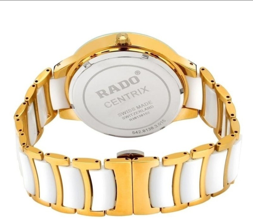 Rado white discount gold watch price