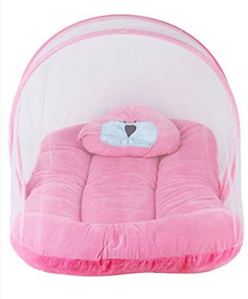 WONDERLAND New Born baby bedding set with protective mosquito net cute pillow and folding Pure Cotton mattress Convertible Standard Price in India Buy WONDERLAND New Born baby bedding set with protect...