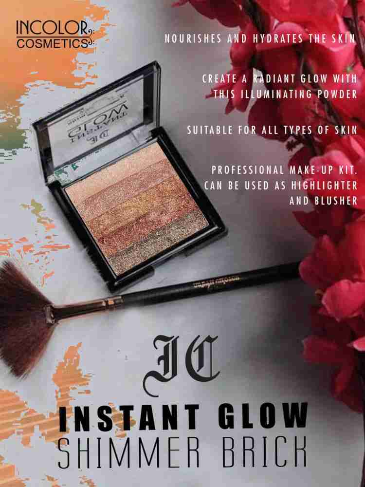 INCOLOR INSTANT GLOW SHIMMER BRICK 04 Highlighter - Price in India