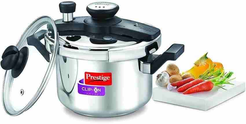 Prestige Clip On Steel Cooker 3 Ltr & Omega Select Plus Kadai