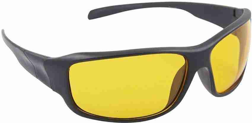 Buy White Lens Black Frame Night Vision Driving Sunglasses for Men