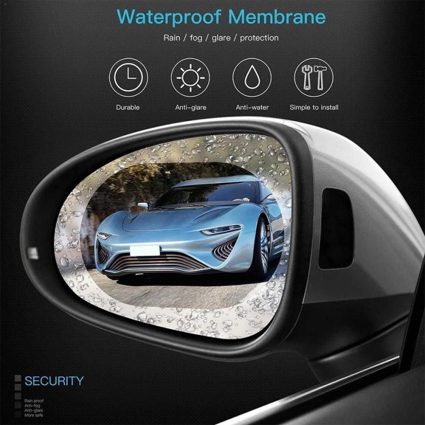 carempire Car Side View Mirror Waterproof Anti-Fog Film - Anti-Glare Anti-Mist  Protector Sticker - to See Outside Rearview Mirror Clearly in Rainy Days  (Oval) Car Mirror Rain Blocker Price in India 
