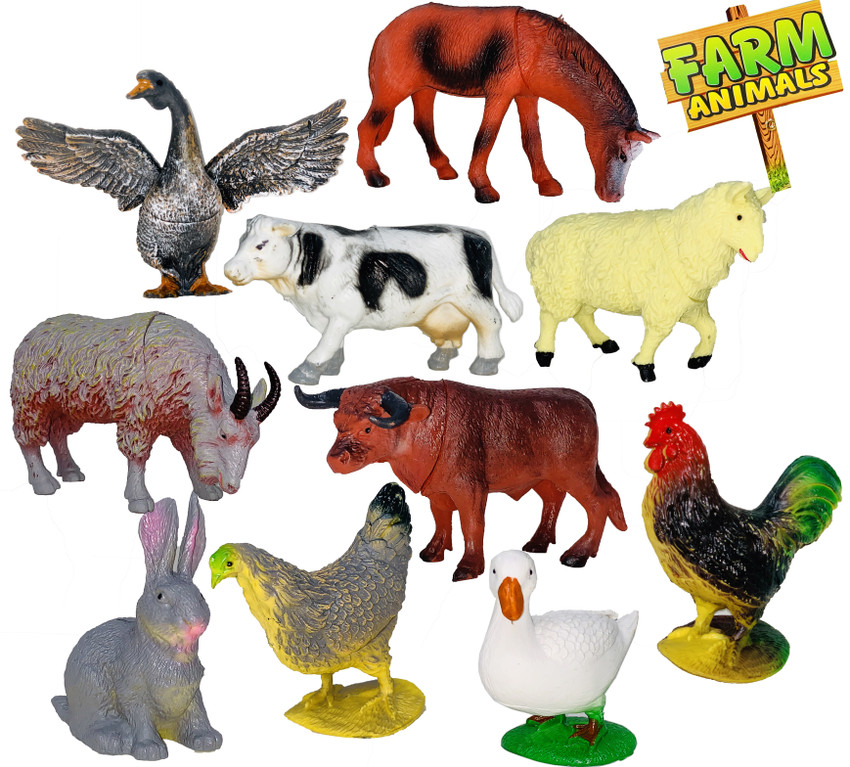 Small plastic farm animals best sale