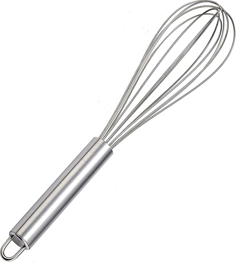 Stainless Steel Manual Whisk Egg Beater Rotary Handheld Egg Frother Mixer Cooking Tool Kitchen(White)